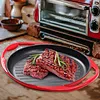 enameled cast iron grill pan with two handles non-stick cast iron enamel grill pan for induction
